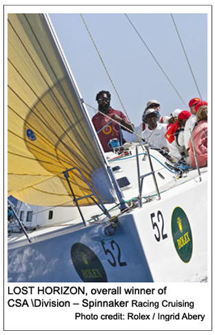 LOST HORIZON, overall winner of CSA Division – Spinnaker Racing Cruising, Photo by: Rolex / Ingrid Abery