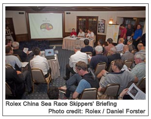 Rolex China Sea Race Skippers' Briefing , Photo credit: Rolex / Daniel Forster