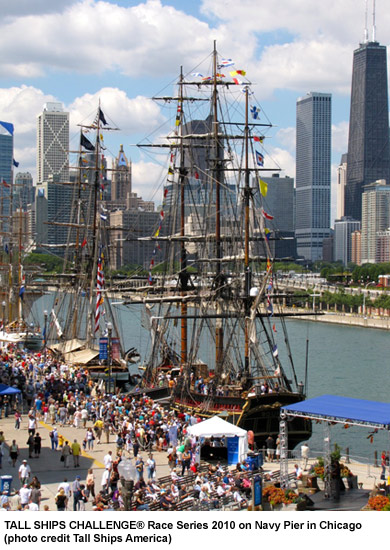 TALL SHIPS CHALLENGE® Race Series 2010 on Navy Pier in Chicago (photo credit Tall Ships America)
