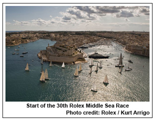 start of the 30th rolex middle sea race, Photo credit: Rolex / Kurt Arrigo