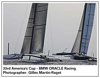 33rd America's Cup - BMW ORACLE Racing. Photographer: Gilles Martin-Raget