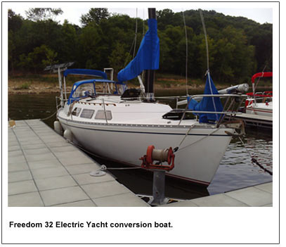 Freedom 32 Electric Yacht conversion boat.