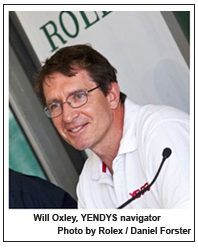 Will Oxley, YENDYS navigator Photo by Rolex / Daniel Forster.
