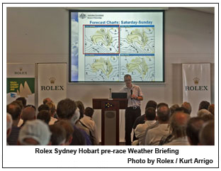 Rolex Sydney Hobart pre-race Weather Briefing Photo by Rolex / Kurt Arrigo.