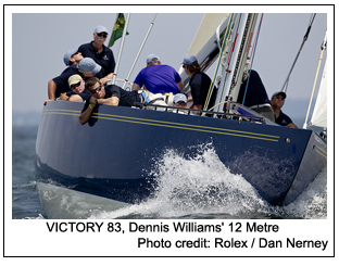 VICTORY 83, Dennis Williams' 12 Metre, Photo credit: Rolex / Dan Nerney