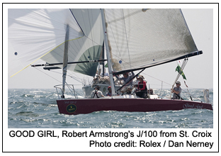 GOOD GIRL, Robert Armstrong's J/100 from St. Croix, Photo credit: Rolex / Dan Nerney