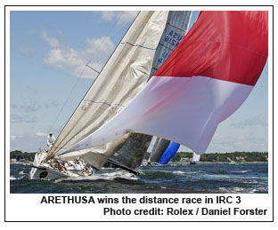 ARETHUSA wins the distance race in IRC 3, Photo credit: Rolex / Daniel Forster