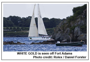 white gold is seen off fort adams, credit: Rolex / Daniel Forster
