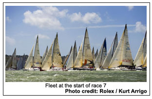 Fleet at the start of race 7, Photo credit: Rolex /  Kurt Arrigo