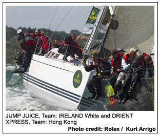 JUMP JUICE, Team: IRELAND White and ORIENT XPRESS, Team: Hong Kong, Photo credit: Rolex /  Kurt Arrigo