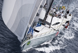 ICAP Leopard (shown here in the Rolex Middle Sea Race) will be one of the final six boats to depart in the Transatlantic Race 2011 when the starting cannon fires this Sunday, July 3. (photo credit Rolex / Kurt Arrigo) 