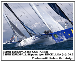 ESIMIT EUROPA 2 and CONTAINER, Photo credit: Rolex / Kurt Arrigo