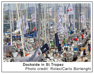Dockside in St. Tropez, Photo credit: Rolex / Carlo Borlenghi