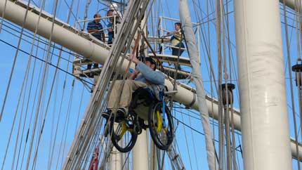 Tall ships are always fun when you can get up high and play in the rigging.