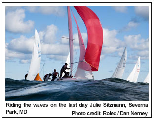 Riding the waves on the last day Julie Sitzmann, Severna Park, MD , Photo credit: Rolex / Dan Nerney