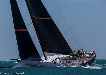 Bella Mente during this years Quantum Key West Race Week when the team won the mini maxi class (Photo Credit: Onne van der Wal)