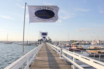 On the dock at the Ida Lewis Yacht Club during event registration. (Photo Courtesy of ILYC)