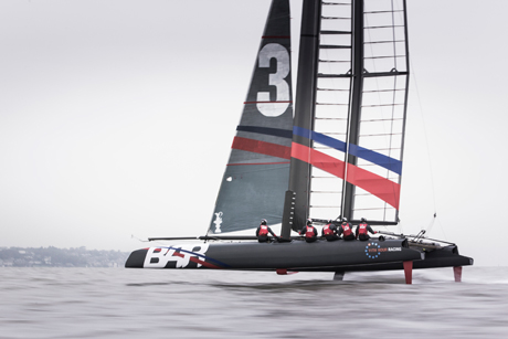 BAR test the foiling AC45 on the Solent (c) Lloyd image