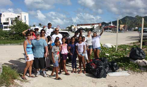St. Maarten Regatta Beach Clean-Up at Kim Sha Beach