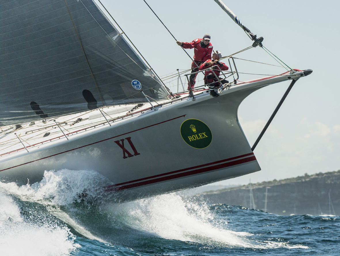 Determined bow work on eight-time line honours winner WILD OATS XI