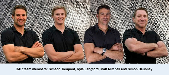 BAR team members: Simeon Tienpont, Kyle Langford, Matt Mitchell and Simon Daubney