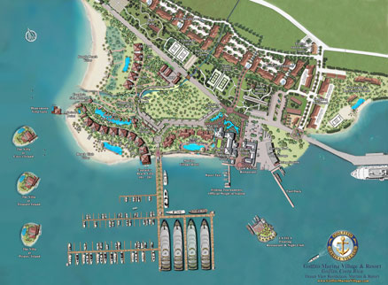 Golfito Marina Village and Resort, Costa Rica - Siteplan Map with names march 2014 sized smaller for PR