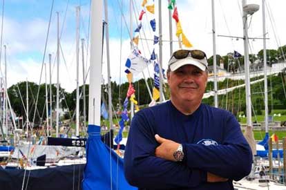 Frank Kern at Mackinac Island: he has won both the Bayview and Chicago Macs with his J/120 Carinthia and is a member of the ORR Committee. (Photo credit Carol Kern)
