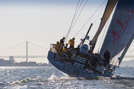 Abu Dhabi Ocean Racing crossed the Lisbon finish line in fifth place on Volvo Ocean Race Leg 7 from Newport, RI