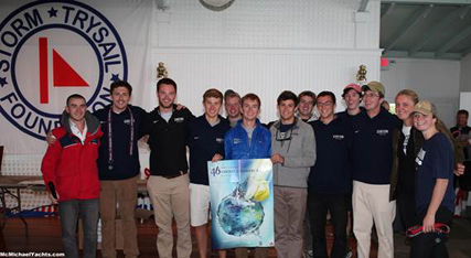 The Georgetown Sailing Team won the PHRF class onboard the Express 37 Lora Ann at the 2013 Intercollegiate Offshore Regatta (Photo Credit McMichaelYachts.com)
