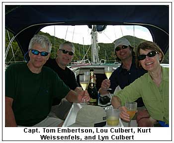 Capt. Tom Embertson, Lou Culbert, Kurt Weissenfels and Lyn Culbert