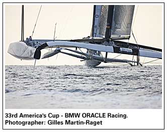 33rd America's Cup - BMW ORACLE Racing. Photographer: Gilles Martin-Raget