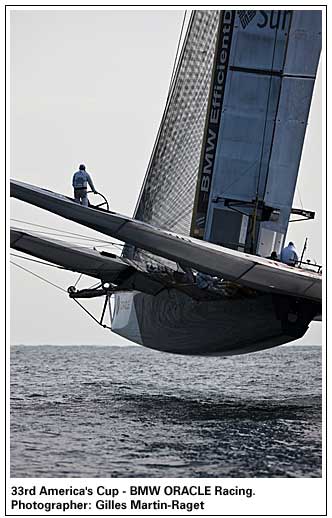 33rd America's Cup - BMW ORACLE Racing. Photographer: Gilles Martin-Raget