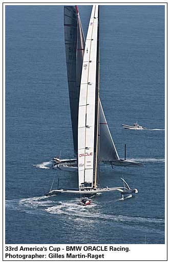 33rd America's Cup - BMW ORACLE Racing. Photographer: Gilles Martin-Raget