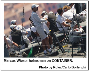 Marcus Wieser helmsman on CONTAINER.