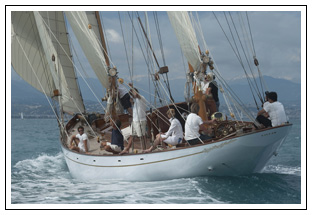 Mariska, Rowdy and Chaplin win Les Voiles DAntibes, the first Mediterranean leg of the Panerai Classic Yachts Challenge 2010 