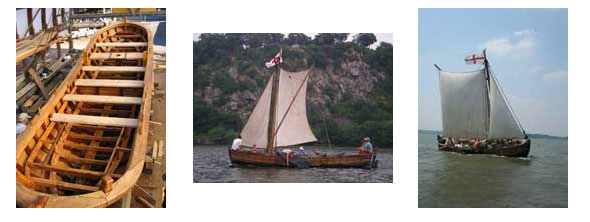 Sultana's John Smith Shallop Arrives at the
National Sailing Hall of Fame