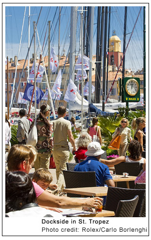 Dockside in St. Tropez, Photo credit: Rolex / Carlo Borlenghi