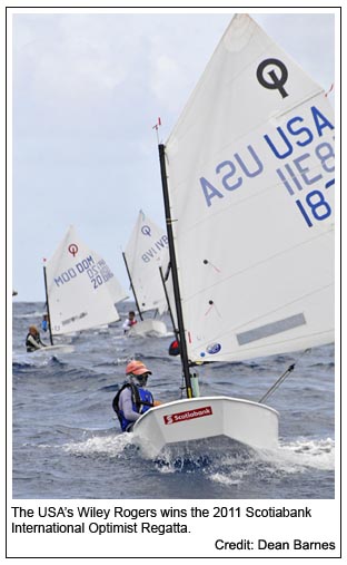 USAS ROGERS WINS 2011 SCOTIABANK INTERNATIONAL OPTIMIST REGATTA, Photo by: Dean Barnes