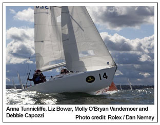 Anna Tunnicliffe, Liz Bower, Molly O'Bryan Vandemoer and Debbie Capozzi, Photo credit: Rolex / Dan Nerney