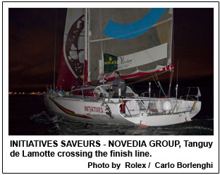 INITIATIVES SAVEURS - NOVEDIA GROUP, Tanguy de Lamotte crossing the finish line.