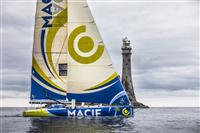 Macif (FRA) at the Fastnet Rock