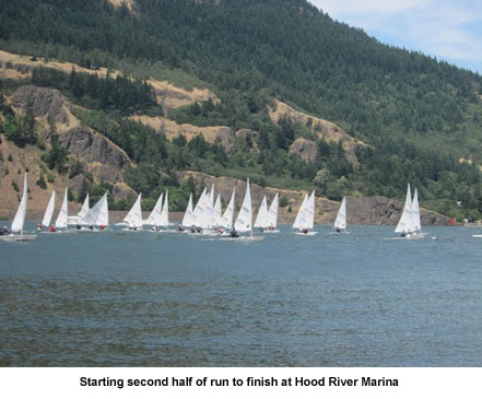 Starting second half of run to finish at Hood River Marina