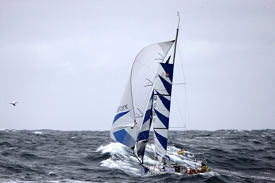 Justine Mettraux (824 - Teamwork), photo: Jacques Vapillon / Mini Transat 2013