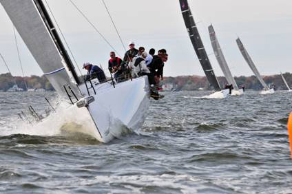 The U.S. Merchant Marine Academy sailed TP52 Flying Jenny 7 to victory in IRC and HPR. The team also took honors for IRC Overall