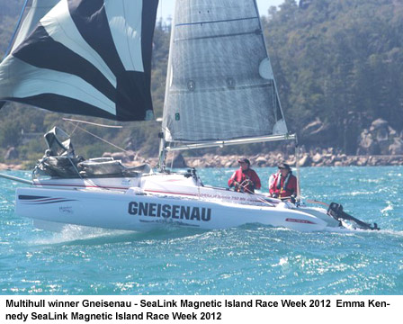 Lunchtime Legend spinnaker drop. SeaLink Magnetic Island Race Week 2012  Emma Kennedy SeaLink Magnetic Island Race Week 2012