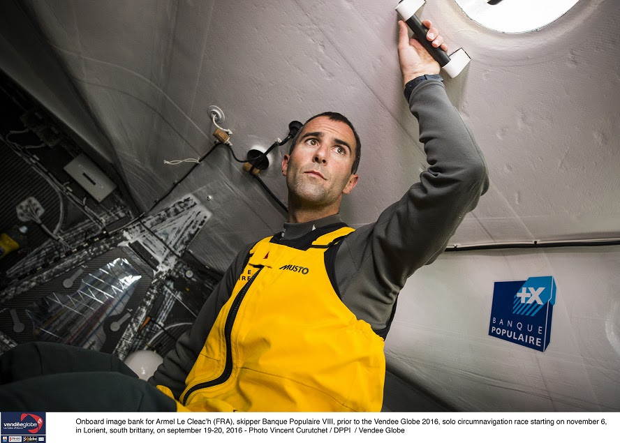 Armel Le Cleach (FRA), skipper Banque Populaire VIII, prior to the Vendee Globe 2016, solo circumnavigation race starting on november 6, in Lorient, south brittany on september 19-20, 2016 - Photo Vincent Curutchet / DPPI / Vendee Globe