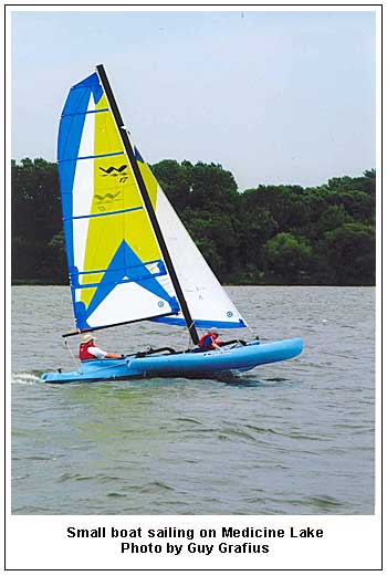 small boat sailing