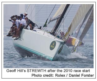 Geoff Hill's STREWTH after the 2010 race start  , Photo credit: Rolex / Daniel Forster