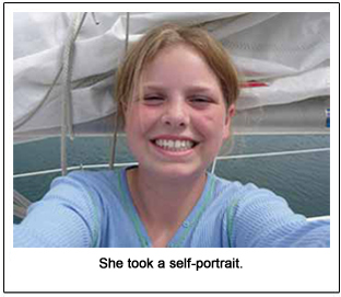 She took a self-portrait.