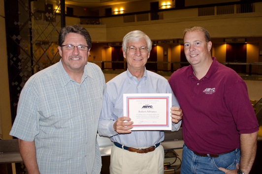 (L) ABYC Technical Board Chair David Marlow, (C) BoatUS' recently retired Seaworthy Editor Bob Adriance, and (R) ABYC President John Adey.